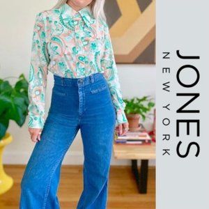 JONES NEW YORK Paisley Print Long Sleeves